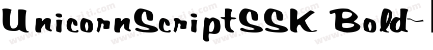 UnicornScriptSSK Bold字体转换
